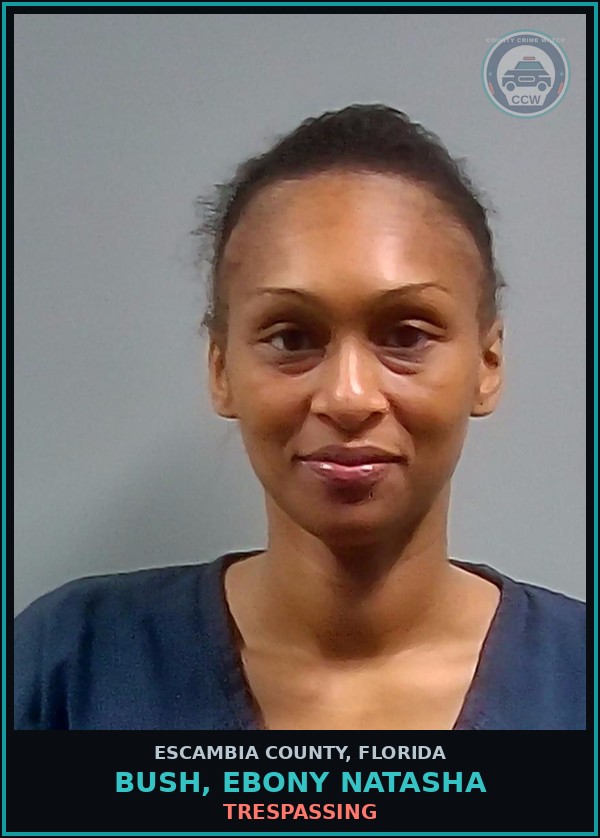 Booking mugshot of BUSH, EBONY NATASHA in Escambia County