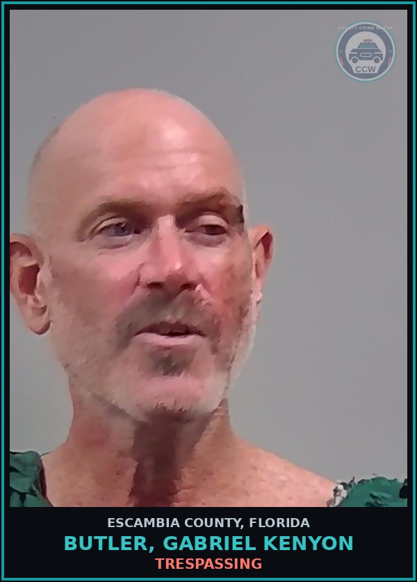 Booking mugshot of BUTLER, GABRIEL KENYON in Escambia County