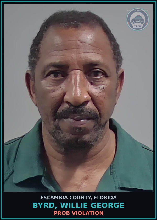 Booking mugshot of BYRD, WILLIE GEORGE in Escambia County
