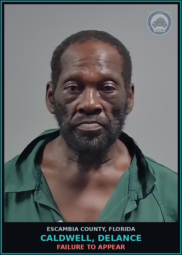 Booking mugshot of CALDWELL, DELANCE in Escambia County