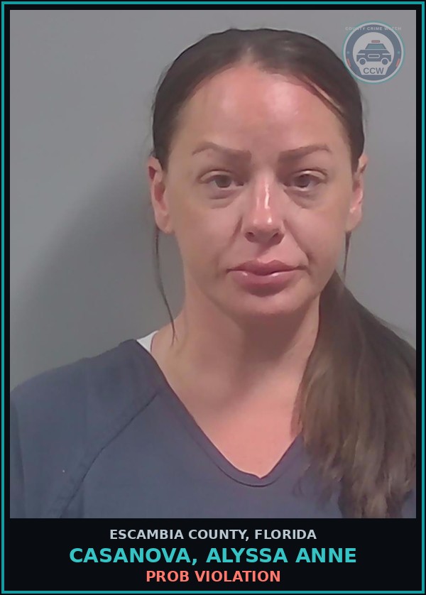Booking mugshot of CASANOVA, ALYSSA ANNE in Escambia County