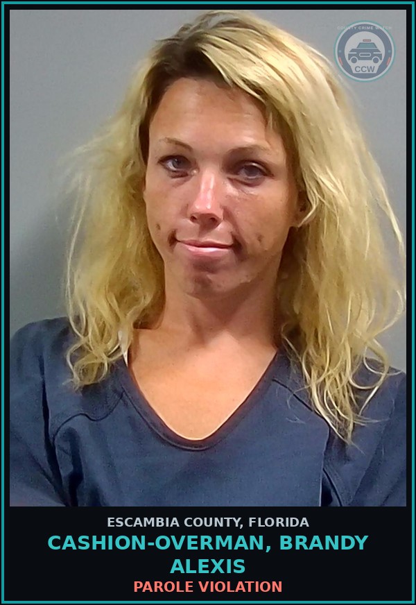 Booking mugshot of CASHION-OVERMAN, BRANDY ALEXIS in Escambia County