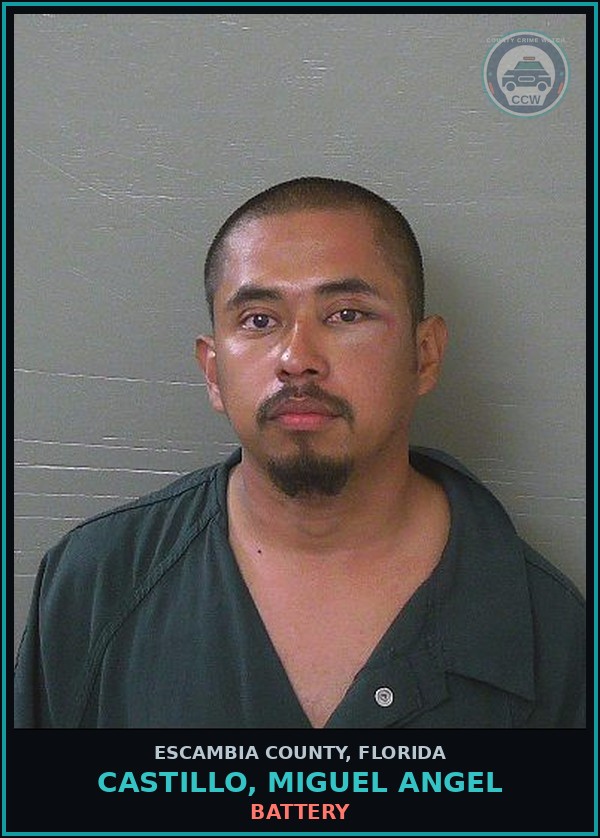 Booking mugshot of CASTILLO, MIGUEL ANGEL in Escambia County