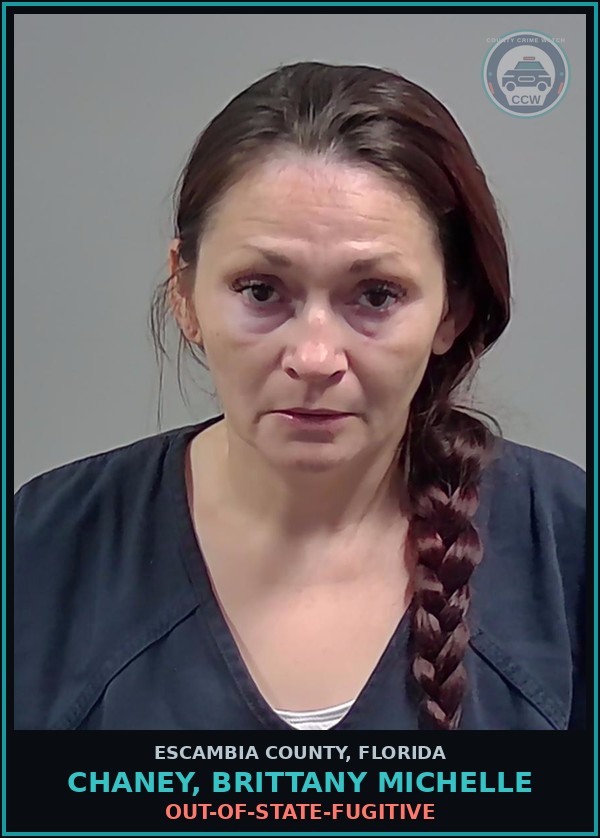 Booking mugshot of CHANEY, BRITTANY MICHELLE in Escambia County