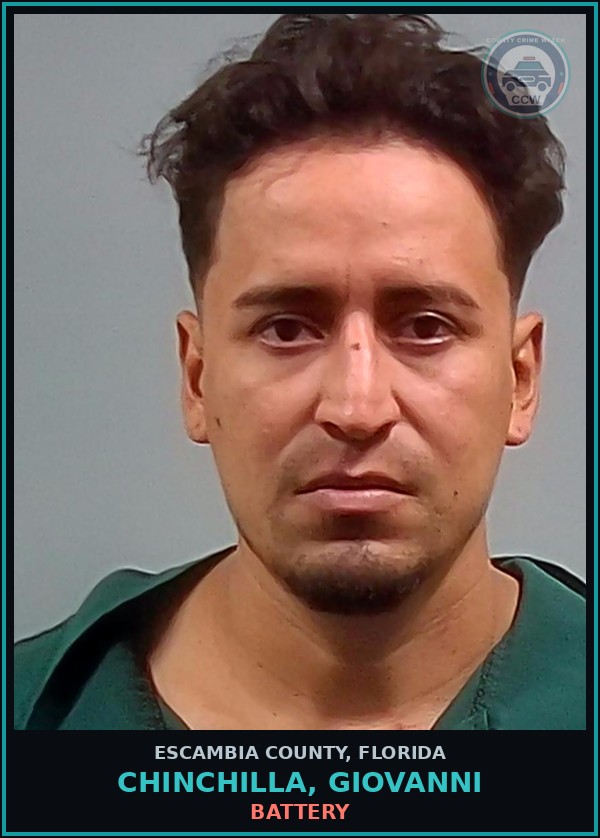Booking mugshot of CHINCHILLA, GIOVANNI in Escambia County