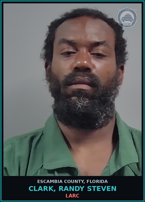 Booking mugshot of CLARK, RANDY STEVEN in Escambia County