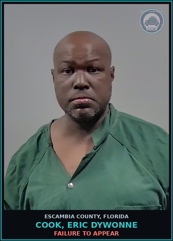 Booking mugshot of COOK, ERIC DYWONNE in Escambia County