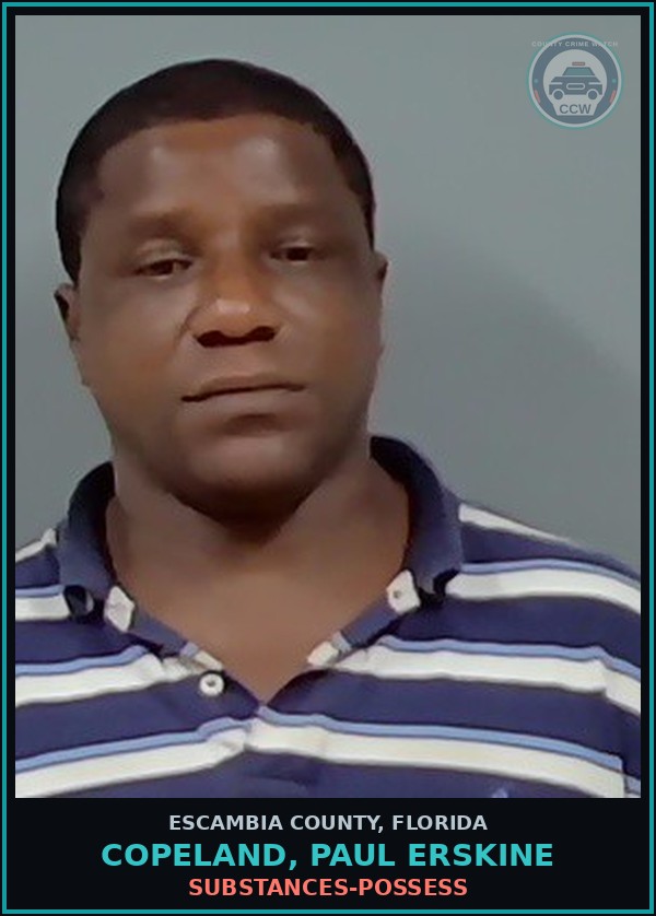 Booking mugshot of COPELAND, PAUL ERSKINE in Escambia County