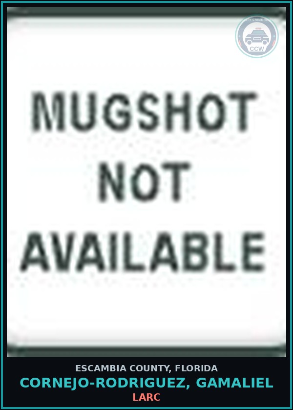 Booking mugshot of CORNEJO-RODRIGUEZ, GAMALIEL in Escambia County