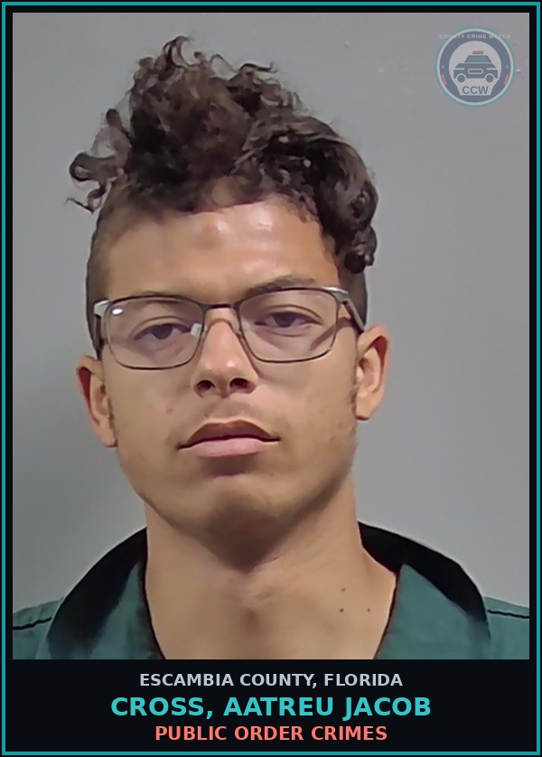 Booking mugshot of CROSS, AATREU JACOB in Escambia County