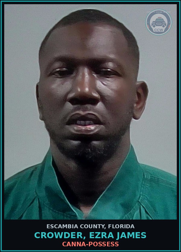 Booking mugshot of CROWDER, EZRA JAMES in Escambia County