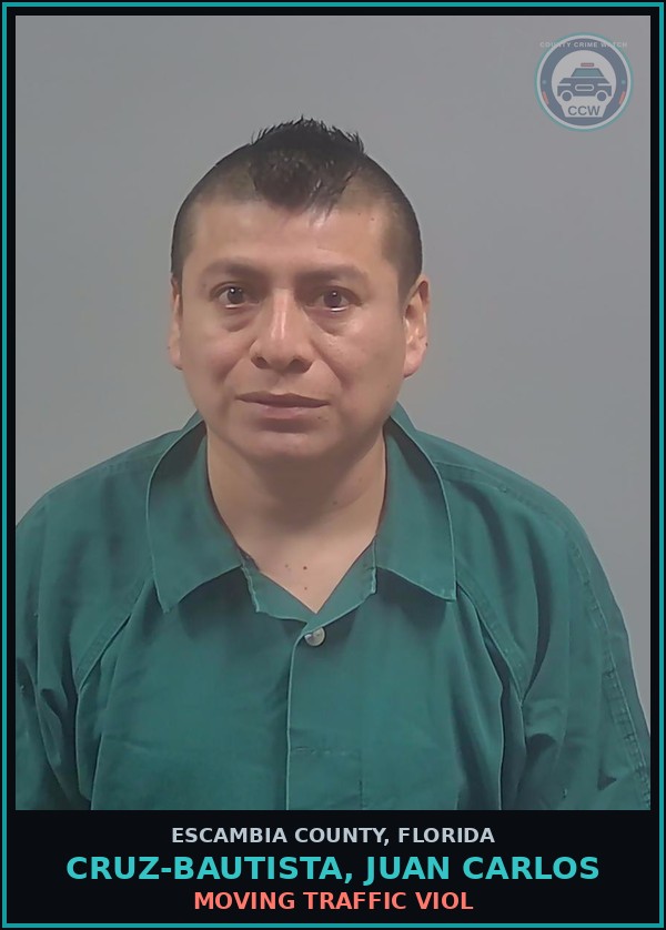 Booking mugshot of CRUZ-BAUTISTA, JUAN CARLOS in Escambia County