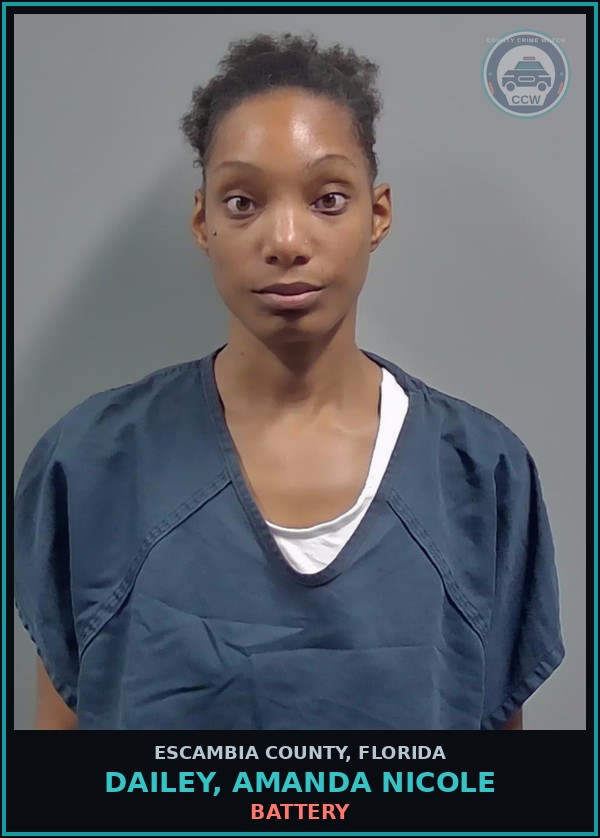 Booking mugshot of DAILEY, AMANDA NICOLE in Escambia County