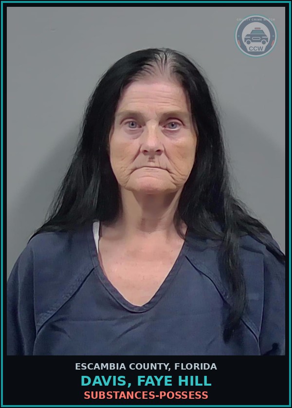 Booking mugshot of DAVIS, FAYE HILL in Escambia County