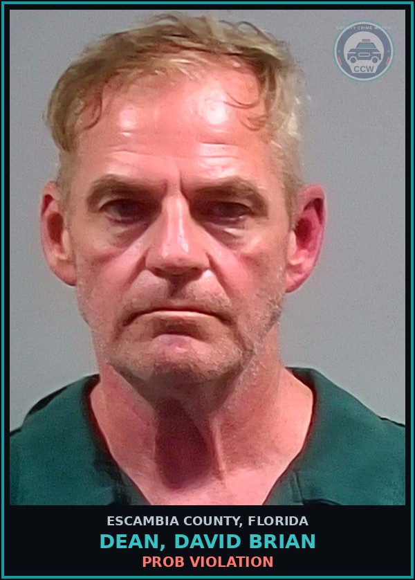 Booking mugshot of DEAN, DAVID BRIAN in Escambia County