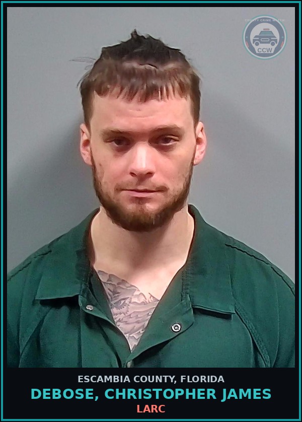 Booking mugshot of DEBOSE, CHRISTOPHER JAMES in Escambia County