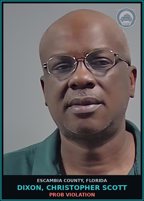 Booking mugshot of DIXON, CHRISTOPHER SCOTT in Escambia County