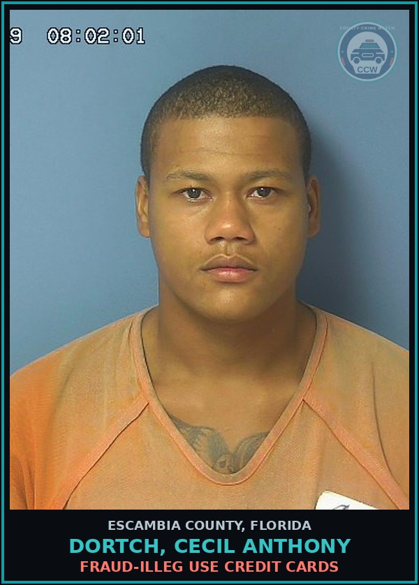 Booking mugshot of DORTCH, CECIL ANTHONY in Escambia County