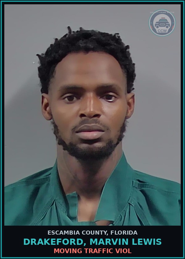 Booking mugshot of DRAKEFORD, MARVIN LEWIS in Escambia County