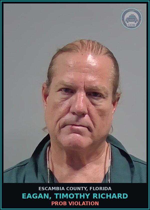 Booking mugshot of EAGAN, TIMOTHY RICHARD in Escambia County