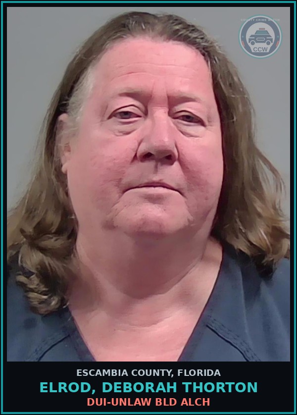 Booking mugshot of ELROD, DEBORAH THORTON in Escambia County