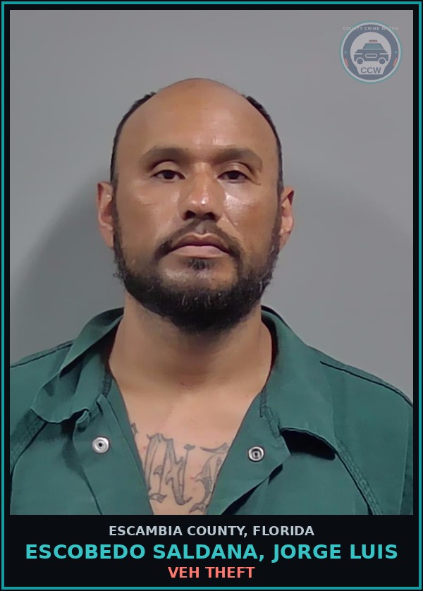 Booking mugshot of ESCOBEDO SALDANA, JORGE LUIS in Escambia County
