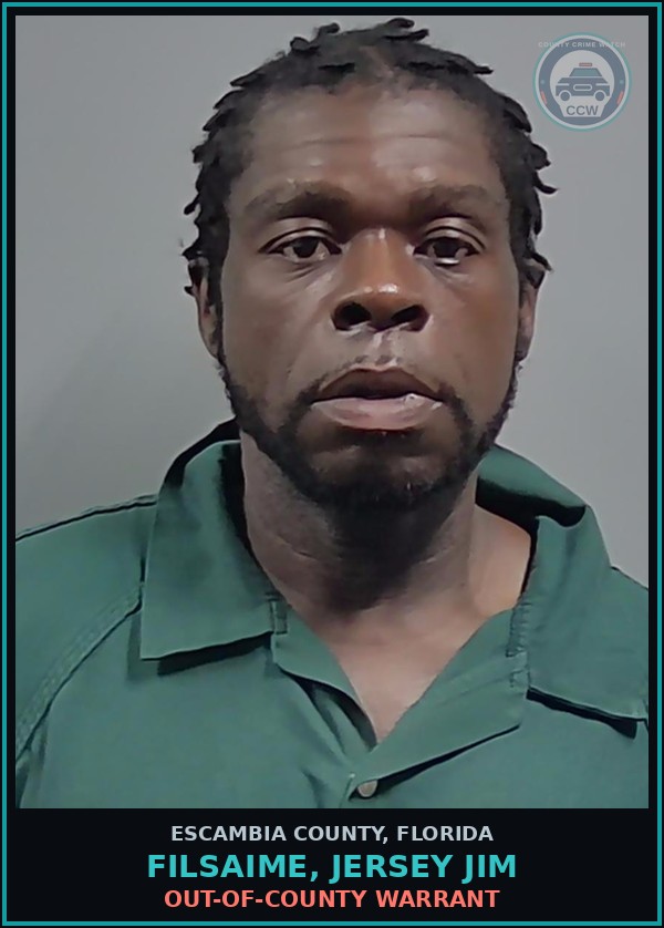 Booking mugshot of FILSAIME, JERSEY JIM in Escambia County