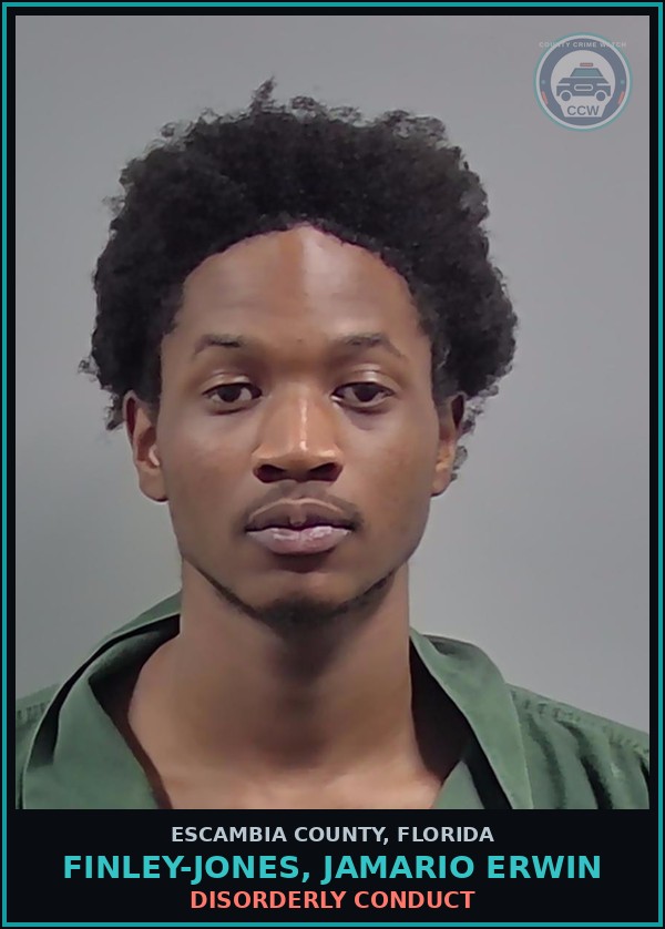 Booking mugshot of FINLEY-JONES, JAMARIO ERWIN in Escambia County