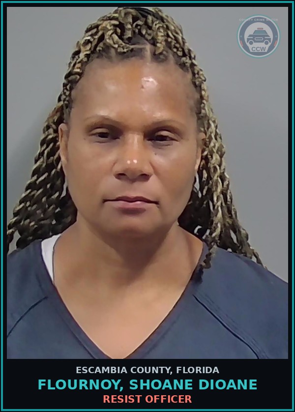 Booking mugshot of FLOURNOY, SHOANE DIOANE in Escambia County