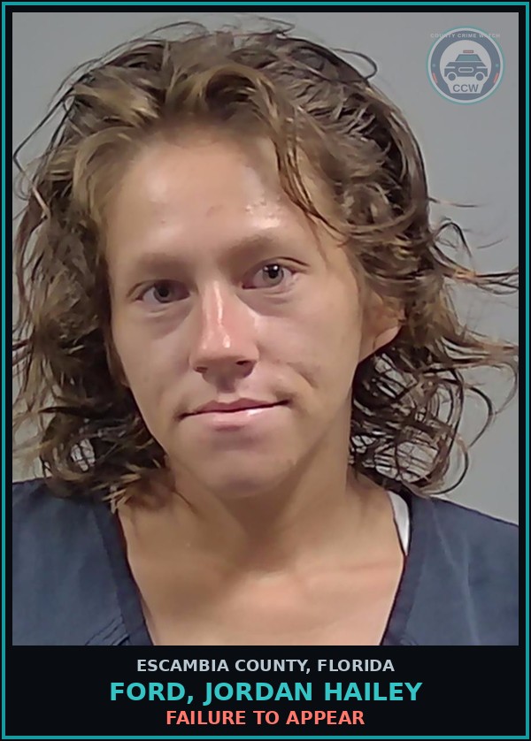 Booking mugshot of FORD, JORDAN HAILEY in Escambia County