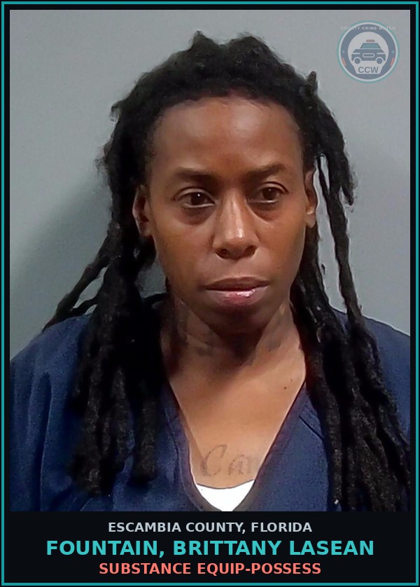 Booking mugshot of FOUNTAIN, BRITTANY LASEAN in Escambia County