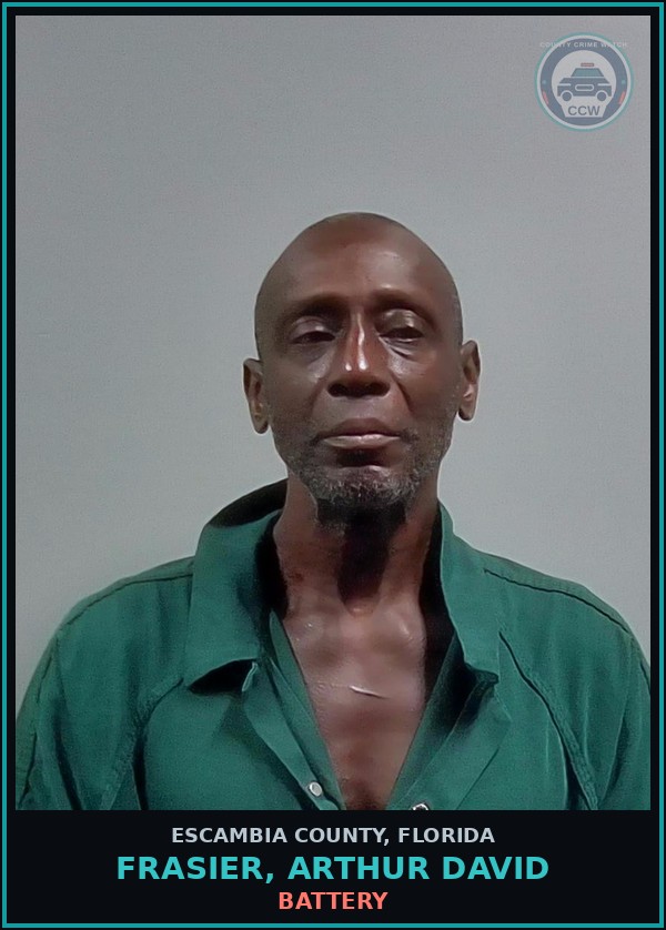 Booking mugshot of FRASIER, ARTHUR DAVID in Escambia County