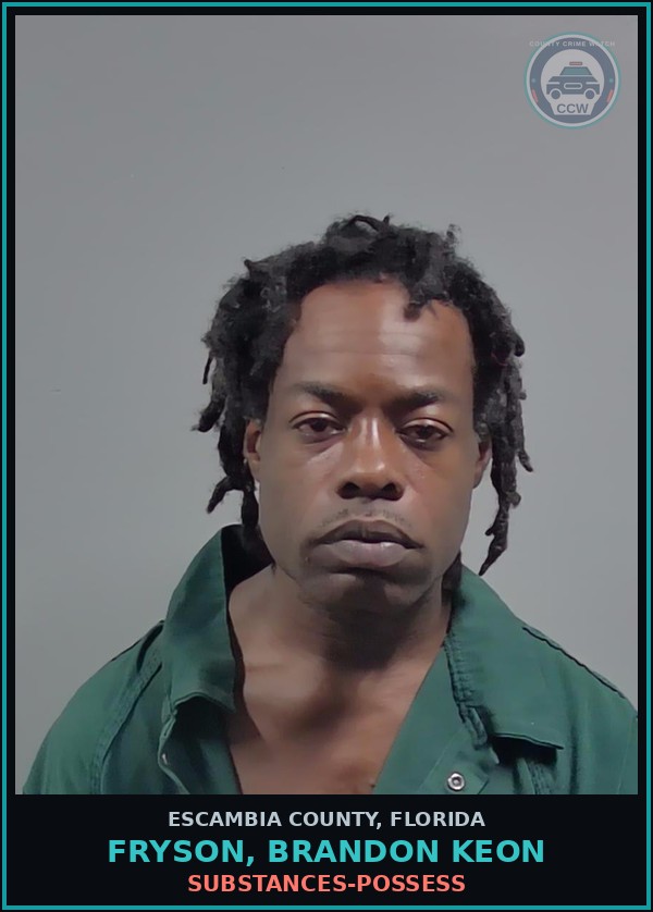 Booking mugshot of FRYSON, BRANDON KEON in Escambia County