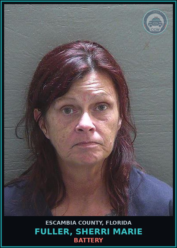 Booking mugshot of FULLER, SHERRI MARIE in Escambia County