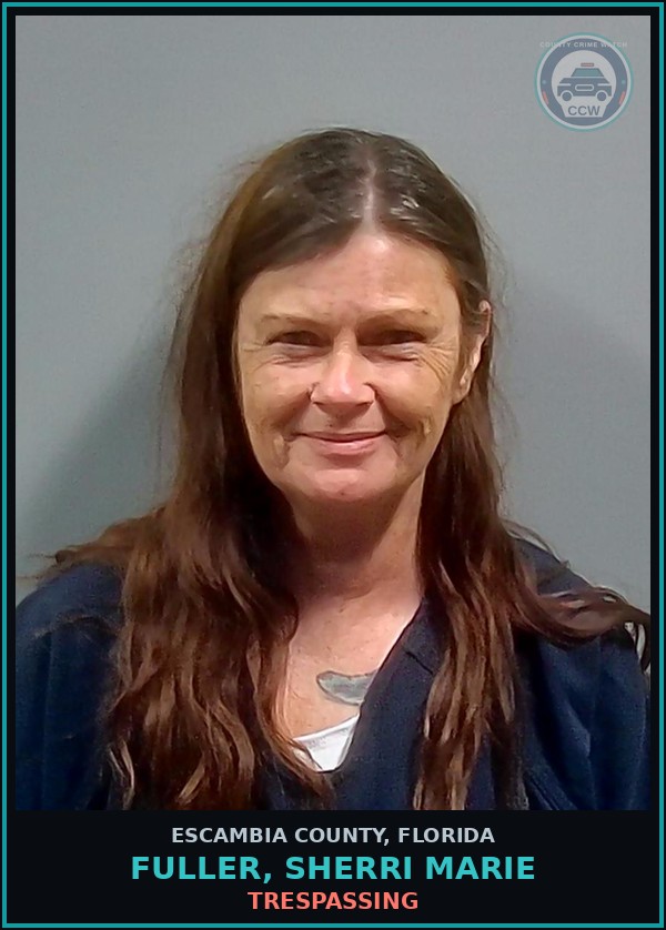 Booking mugshot of FULLER, SHERRI MARIE in Escambia County
