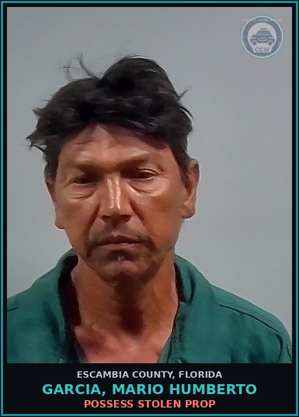 Booking mugshot of GARCIA, MARIO HUMBERTO in Escambia County