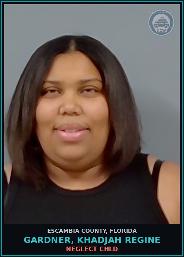 Booking mugshot of GARDNER, KHADJAH REGINE in Escambia County