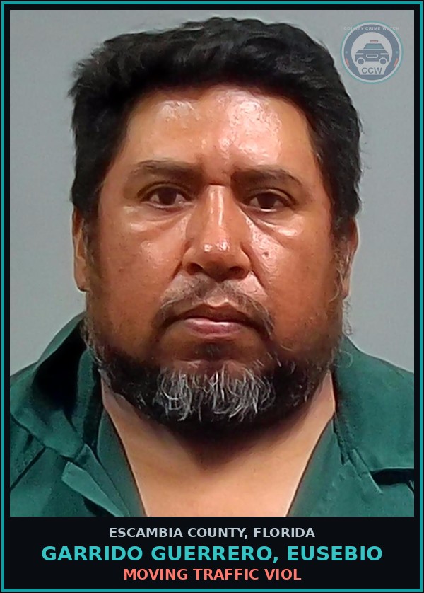 Booking mugshot of GARRIDO GUERRERO, EUSEBIO in Escambia County