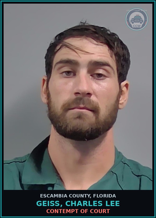 Booking mugshot of GEISS, CHARLES LEE in Escambia County