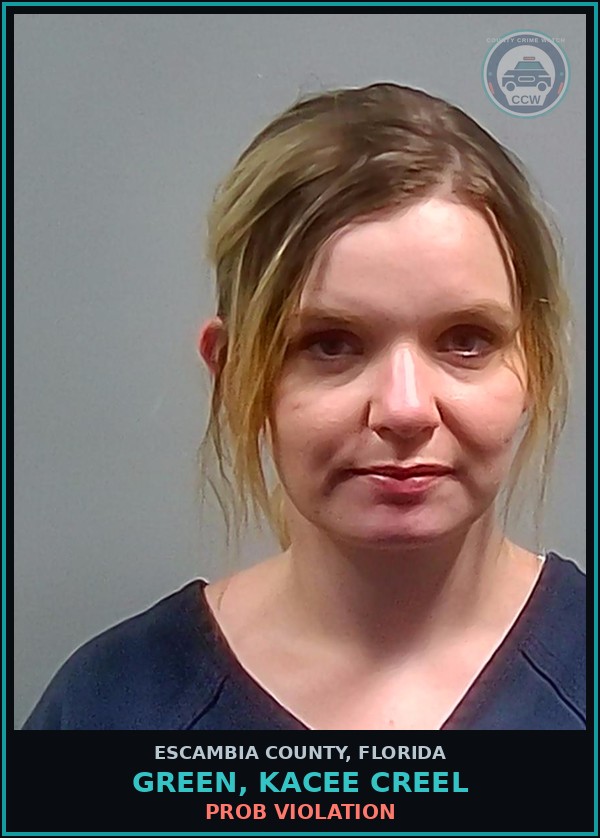 Booking mugshot of GREEN, KACEE CREEL in Escambia County