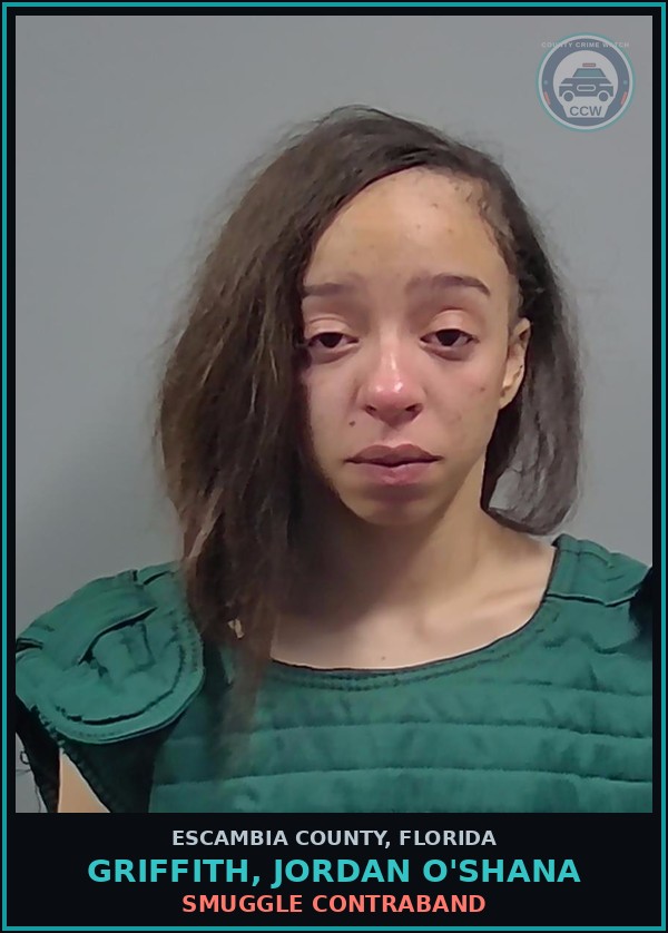Booking mugshot of GRIFFITH, JORDAN O'SHANA in Escambia County