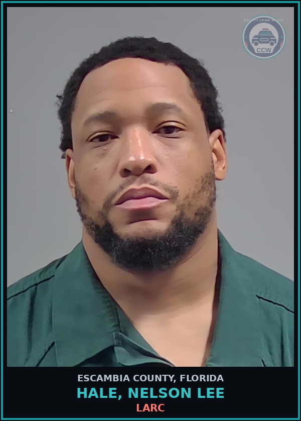 Booking mugshot of HALE, NELSON LEE in Escambia County