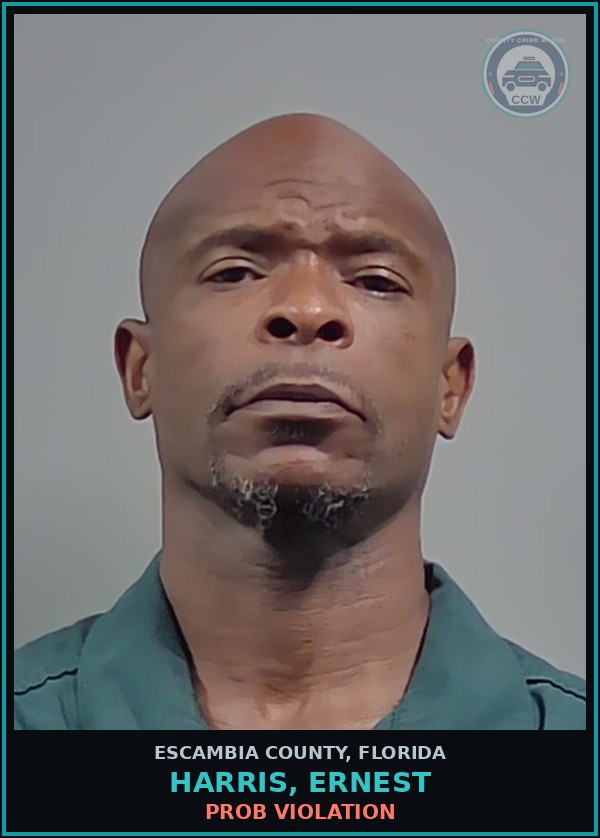 Booking mugshot of HARRIS, ERNEST in Escambia County