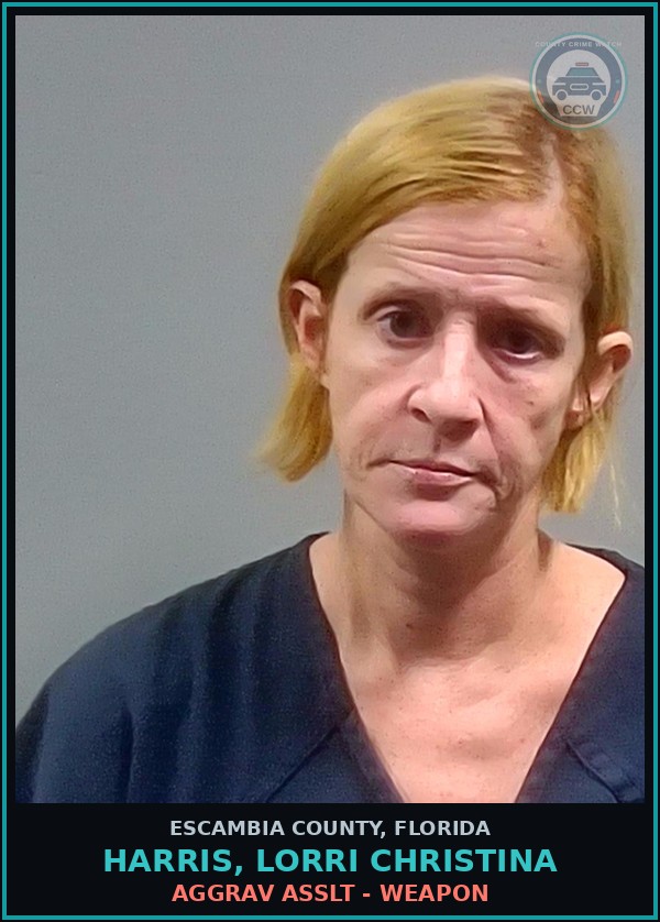Booking mugshot of HARRIS, LORRI CHRISTINA in Escambia County