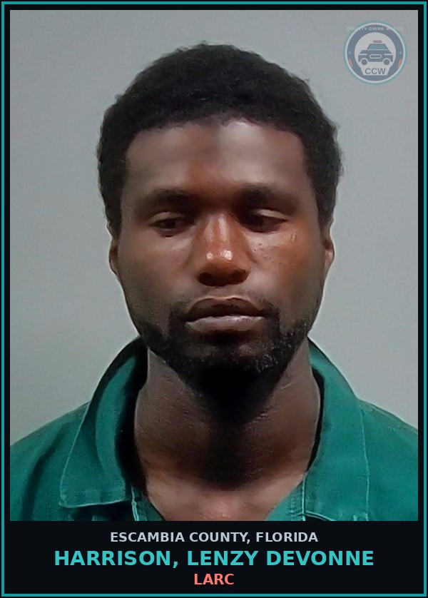 Booking mugshot of HARRISON, LENZY DEVONNE in Escambia County