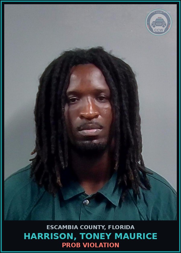 Booking mugshot of HARRISON, TONEY MAURICE in Escambia County