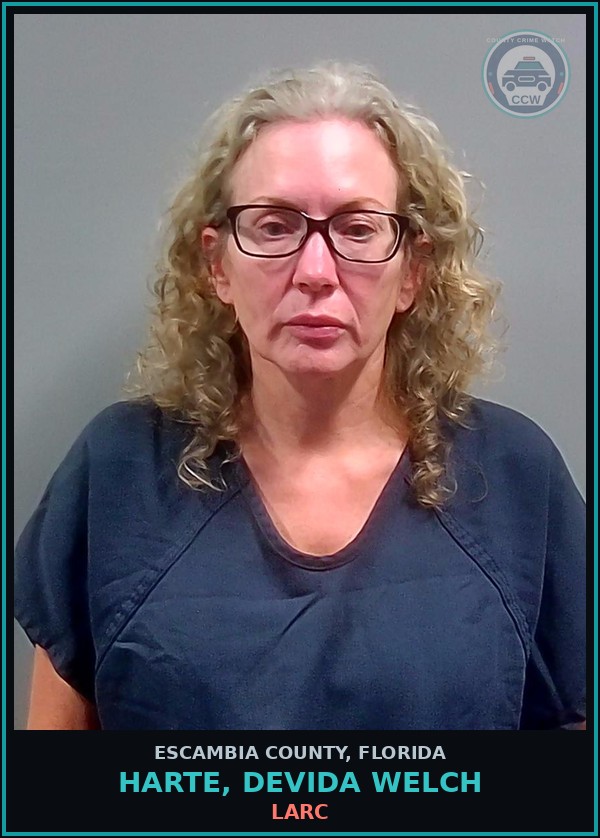 Booking mugshot of HARTE, DEVIDA WELCH in Escambia County