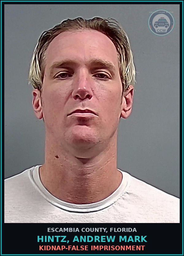 Booking mugshot of HINTZ, ANDREW MARK in Escambia County