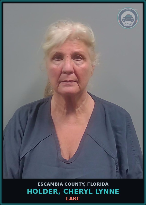 Booking mugshot of HOLDER, CHERYL LYNNE in Escambia County