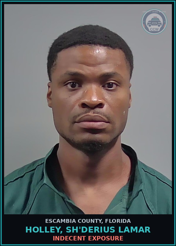 Booking mugshot of HOLLEY, SH'DERIUS LAMAR in Escambia County